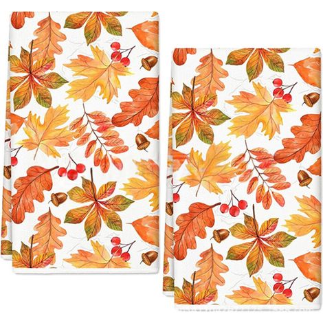 2er-Set Küchenhandtücher für Thanksgiving – Rot (1/2)