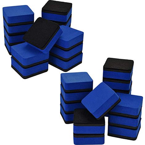 Lot de 30 effaceurs magnétiques pour tableau blanc, marqueurs effaçables à sec, fournitures scolaires et de bureau (1/5)