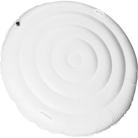 Couverture gonflable de jacuzzi en PVC, couvercle rond pliable de 5,4 pieds, protection contre le débordement de la pluie, économie d'énergie pour l'extérieur