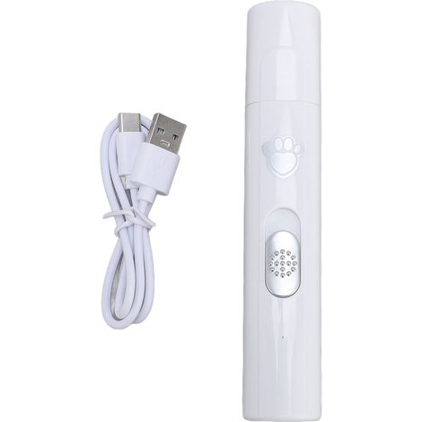 Limeuse à Onglets Électrique Rechargeable 350mAh Silencieuse pour Chien et Chat, Sûre, Blanche, ABS (1/5)