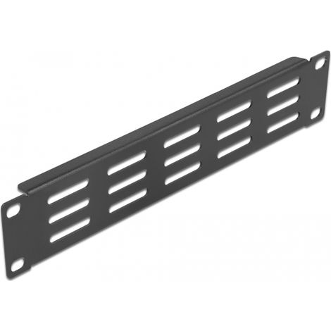 Delock Panel de gabinete de red de 10 con ranuras de ventilaciÃ³n horizontal 1U negro