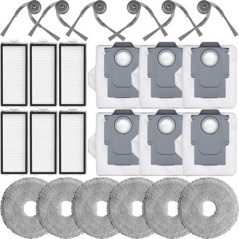 26 Stück Zubehör für Roborock Saros Z70 Roboter Saugroboter,6 Filter, 6 Wischpads, 6 Seitenbürsten, 6 Staubbeutel, 1 Reinigungsbürste, 1 Schraubendreher,Saros Z70 Zubehör (1/5)