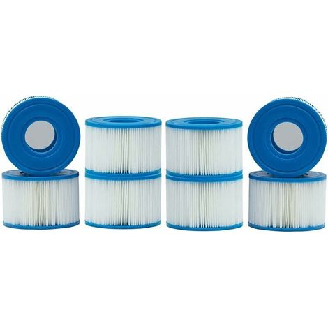 Lot de 8 cartouches Intex de type S1 pour filtre à jacuzzi, cartouches de rechange pour Intex S1, cartouche filtrante de type S1, filtre de piscine pour jardin, piscine, spa, baignoire