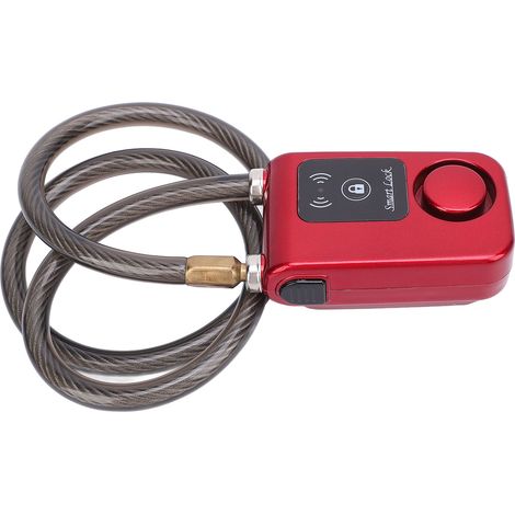 Antivol de moto Bluetooth sans clé IP44 étanche avec alarme et application de déverrouillage par vibration, rouge. (1/5)