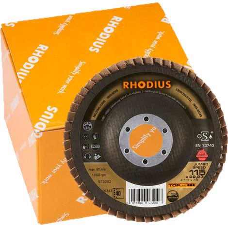 Disco abrasivo lamellare Ø 115 mm K40, 10 pezzi.