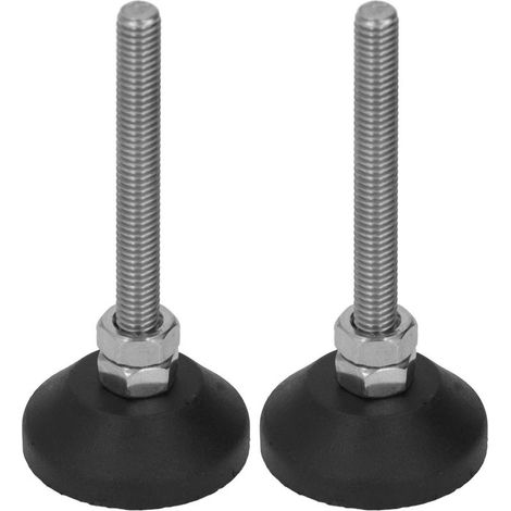 Supports de nivellement pivotants pour meubles, 2 pièces, coussinets de Base en caoutchouc et Nylon réglables D30xM6x50. (1/5)