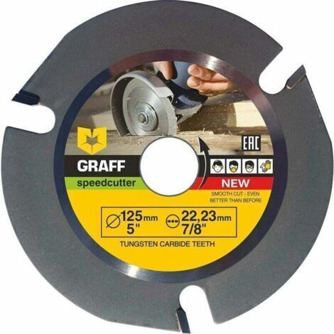Disque Bois Meuleuse - Disque a Tronconner le Bois - Disque à Sculpter pour Meuleuse d'Angle 12522mm (1/5)