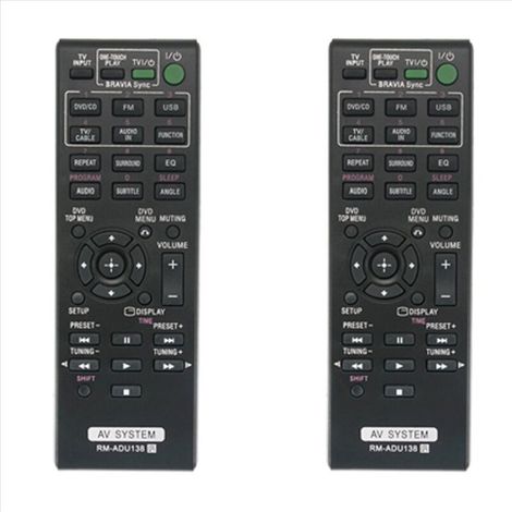 2x RM-ADU138 Ersatzfernbedienung für AV-System DAV-TZ145 HBD-TZ140 HBD-TZ145 (1/4)