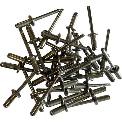 Sachet de 250 rivets aluminium standards de 6.4 x 15