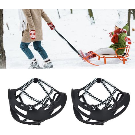 Anti-Eis-Sicherheitssteigeisen aus Silikon [2 Stück] Hohe Spannung für Wandern, Spaziergänge und Sportschuhe (1/5)