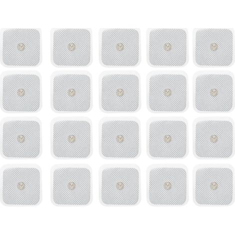 20 électrodes boutons non tissées pour appareil de massage EMS TEN, 4 x 4 cm-AquaForge (1/5)