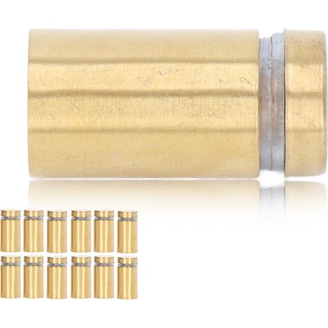 Lot de 12 vis pour enseignes acier inoxydable clous publicitaires 16x30mm fixation verre déco maison (1/5)