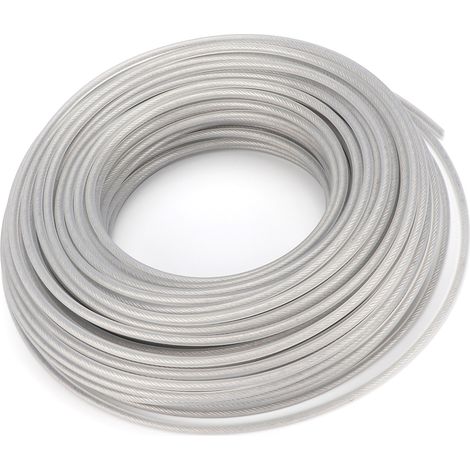 Accessoires pour tondeuse à gazon : fil de coupe-bordures en acier, corde de 40 m, 3 mm de diamètre (1/5)