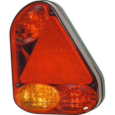 Feu arrière 4 fonctions Droit 12V – Clignotant, stop, veilleuse – Prise 4 pôles intégrée – Dimensions 220x175x50mm – CEA (1/2)