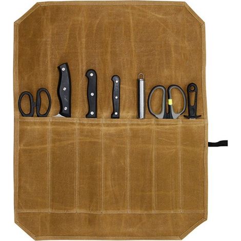 Borsa porta coltelli arrotolabile,5645 cm,Borsa portatile per coltelli da chef,Borsa porta coltelli in tela (1/5)