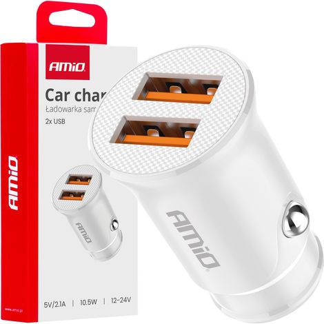 Autoladegerät 2x USB-A 2,1A amio-03872 (1/5)