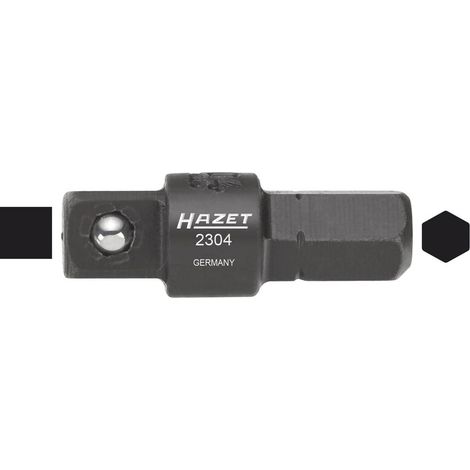 Hazet Adaptateur - Hexagone massif 6,3 (1/4 pouce) - Carré massif 6,3 mm (1/4 pouce) - Longueur totale: 25 mm - 2304 (1/2)