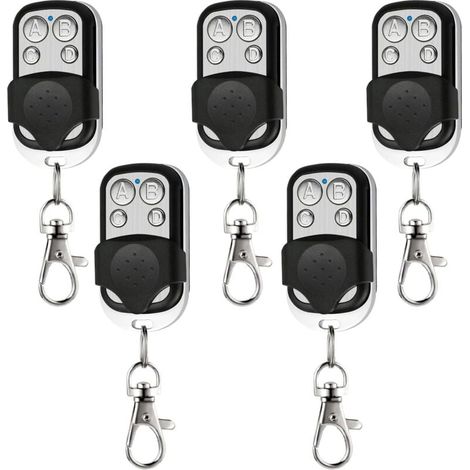 Lot de 5 télécommandes universelles sans fil pour porte de garage 433 MHz avec couvercle coulissant pour porte de garage de voiture (1/4)