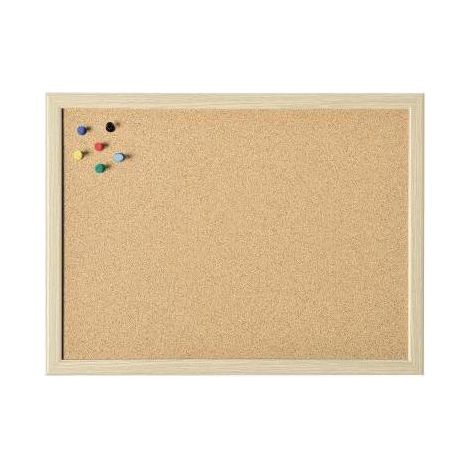 Pinnwand ® 40 x 30 cm (B x H) Maße der Oberfläche: 36,3 x 26,3 cm (B x H) inkl. Pinnnadeln 2 x Ösenschraube Kork Material des Rahmens: Kiefernholz braun (1/4)