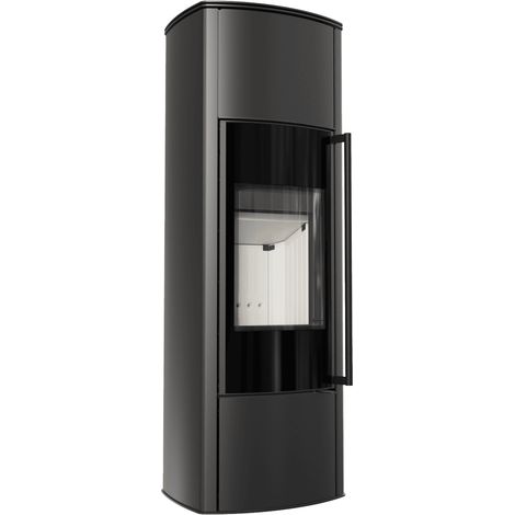 Kratki Kaminofen aus Stahl KOZA AB ENYO R Hoch 5,5 kW Ø100/150 Kamin Hausheizung (1/5)