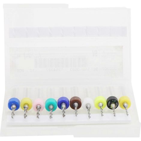 10-teiliges Mikrobohrer-Set aus Hartmetall, 1,2–2,1 mm, für Leiterplatten