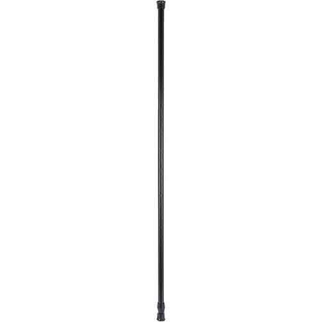 Tringle à rideaux télescopique à ressort, 70120 cm, noire (1/5)