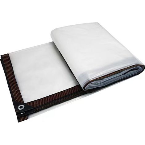 Bâche Imperméable Transparente Bâche Transparente avec Oeillets Bâche Transparente Résistante Aux Déchirures Bâches De Protection Étanche pour Serre De Plantes Jardin(3mx4m) (1/4)