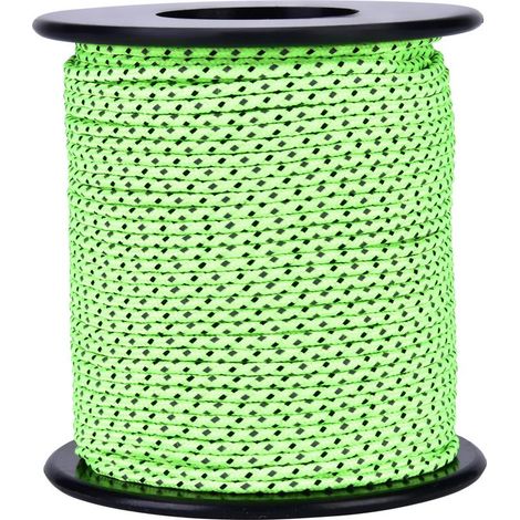 Cuerda reflectante de 50 m para vientos de tiendas de campaña y toldos de exterior, paracord (1/5)