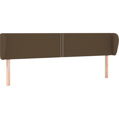 Maison Exclusive - Cabecero de tela marrón oscuro 183x23x78/88 cm (1/5)
