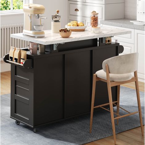 mobile contenitore 138x60 cm piano pieghevole nero OKMYHOME (1/5)
