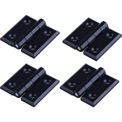 Klappscharniere - 4 Stück Hardware-Türscharniere für Haushaltsschranktüren, Zinklegierung, Schwarz, 50  50  6 mm
