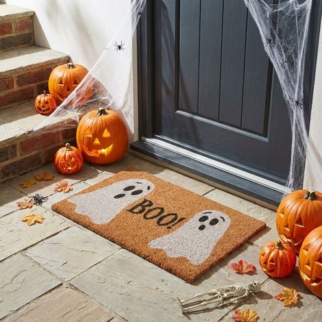 Boo Ghost Halloween Coir Doormat (1/2)