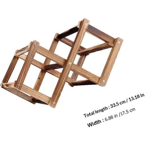 Étagère à vin en bois, présentoir à vin compatible, 1 pièce, marron (1/2)