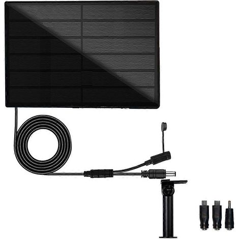 Wasserdichtes 4-W-Solarpanel, Micro-USB-/Type-C-Ausgang, 5-V-Solarzellen, 18650-Akku für LEDs oder Fernsensoren (1/5)