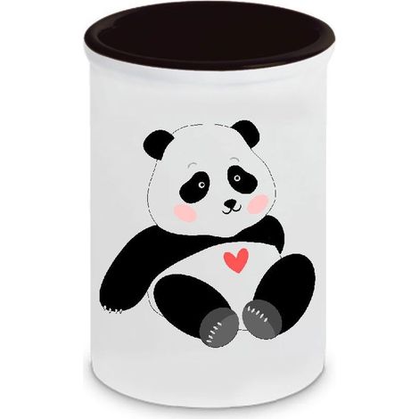 Pot à stylos en céramique Panda Cbkreation