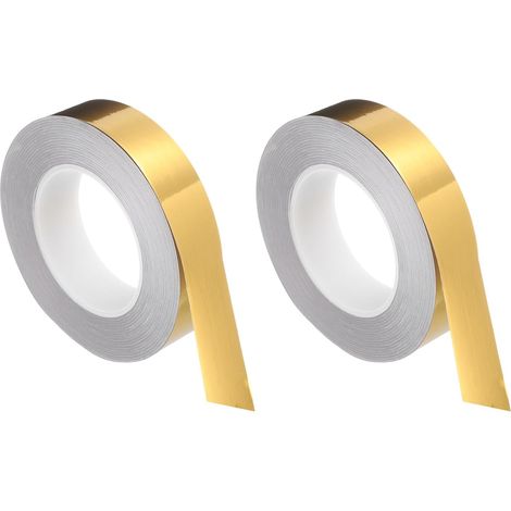 Lot de 2 rouleaux de film autocollant pour carrelage de cuisine Doré, 1,5 cm x 50 m, bande d'étanchéité imperméable pour mur de cuisine (1/5)