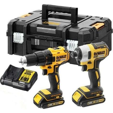 Dewalt DCK2059D2T-QW Kit Taladro Atornillador DCD777 y Atornillador de Impacto DCF787 XR 18V