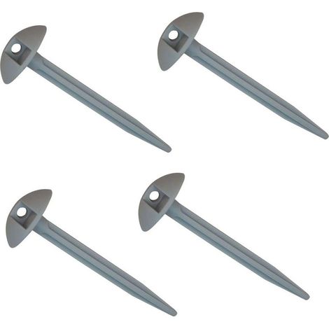 Lot de 50 piquets de sol en plastique pour tentes, auvents ou tapis de sol – Gris piquets en plastique pour bâches de camping et tentes (1/5)