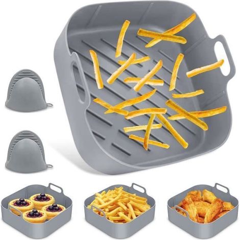 Moule Silicone - 20 Cm - Pour Friteuse À Air - Réutilisable - Lavable Au Lave-Vaisselle (1/4)