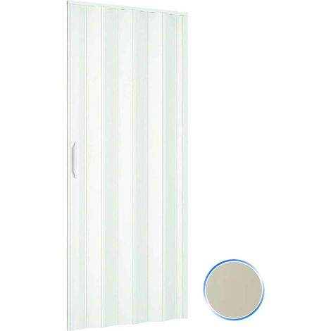 Porta a soffietto da interno in kit in PVC mod. Simona Avorio 1140 82x220 cm