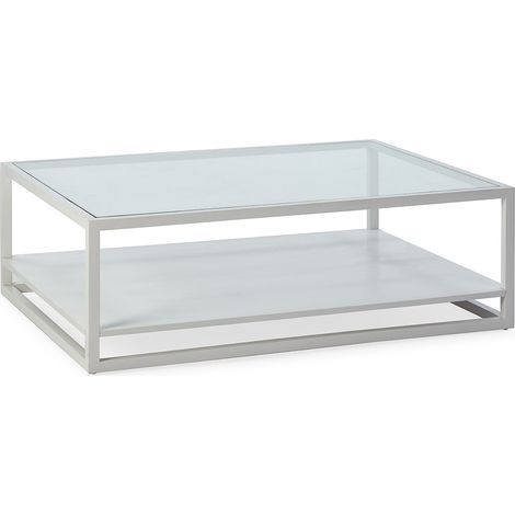 Couchtisch 120x90x40 Glas / Holz Voile graue Werbeaktionen / Möbel für alle Stile, um zu Hause eine Note zu verleihen (1/2)