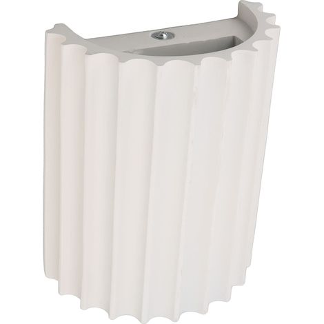 Applique murale G9 – 100-240V – résine blanche – up/down – salon / chambre / couloir – avec vis + tubes expansion