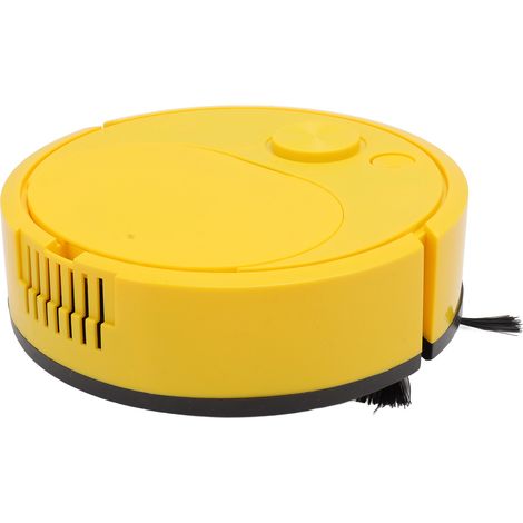 Multifunktionaler, per USB aufladbarer Saugroboter, intelligenter Mini-Reinigungsroboter für Hartholzböden, Fliesen und Teppiche, gelb (1/5)