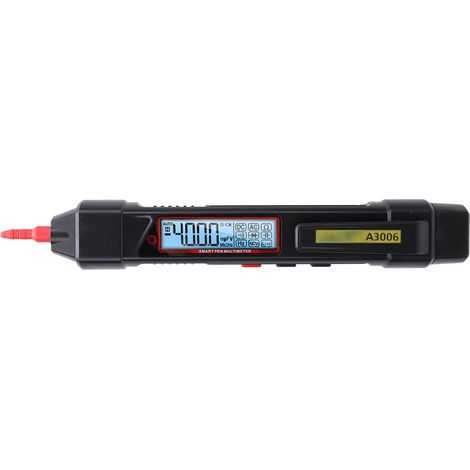 Multimetro a penna, tester digitale a 4000 conteggi, rilevamento del filo neutro sotto tensione, strumento per il test di diodi di capacità in corrente continua e alternata. (1/5)