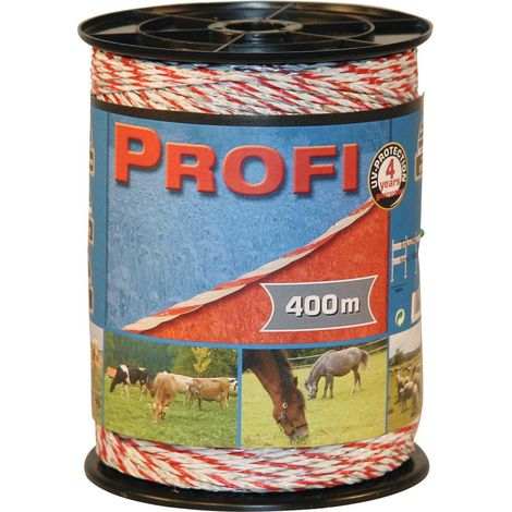 KERBL CORDE POUR CLÔTURE ÉLECTRIQUE POUR ANIMAUX ''PROFI'' PE 400 M 59512 (1/4)