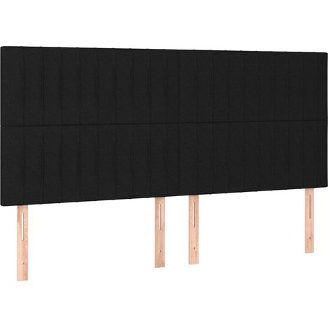 Maison Exclusive - Testiera Nera 200x5x118/128 cm Tessuto