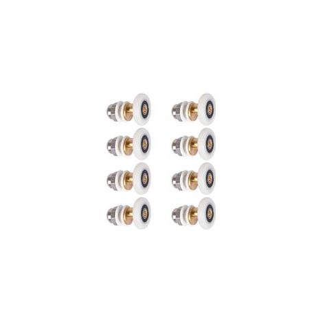 8-teiliges Set 25-mm-Duschtürrollen, Schiebetürrollenlager für Duschtüren – Crezuo (1/4)