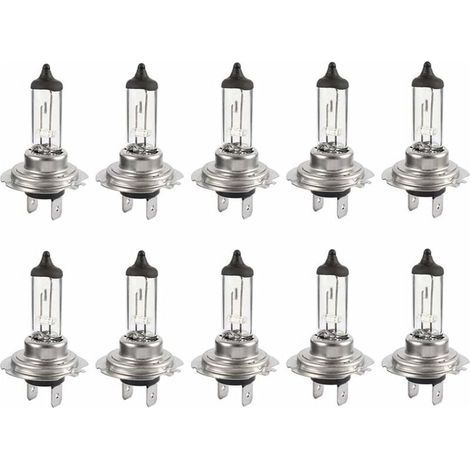 Lot de 10 Ampoules Halogènes LED 12V H7 55W - Longue Durée, Blanc, Feux de Croisement pour Voiture (1/5)
