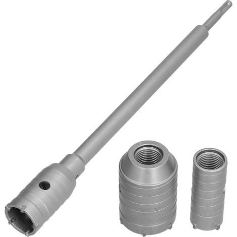 Foret à Béton avec Manche Long, Set de Scies Cloches 30-50mm pour Perceuse