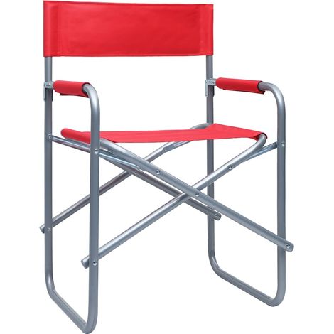 Maison Exclusive - Sedie da Regista 2 pz in Acciaio Rosse (1/5)